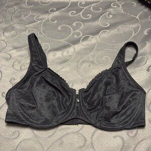 Bali womens blackwiredno padding lace floral print size 36D